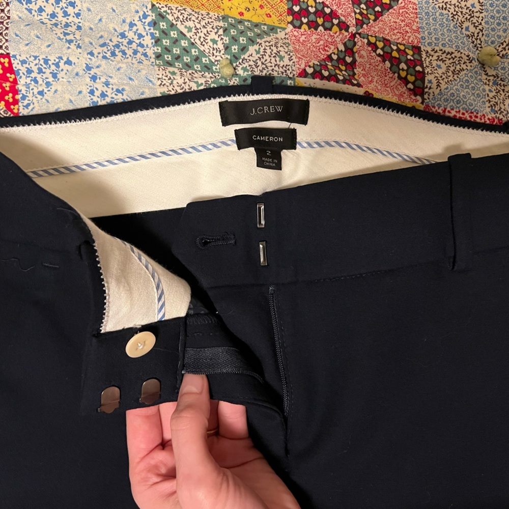 J Crew Cameron Navy Pants Size 2